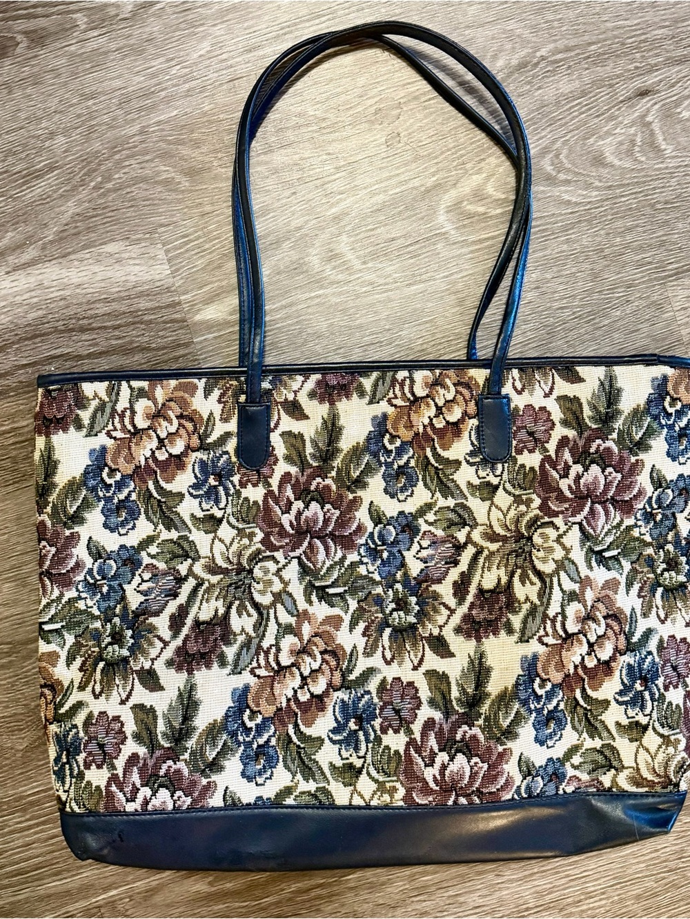vintage floral tapestry bag